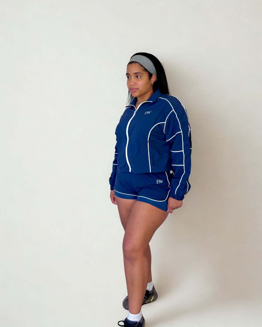 Zip Up Windbreaker Set