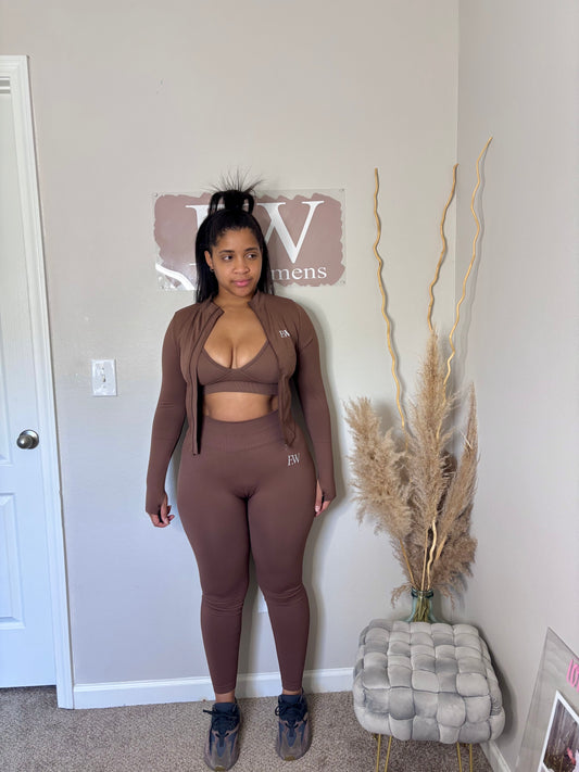 3pcs Brown Sport Set