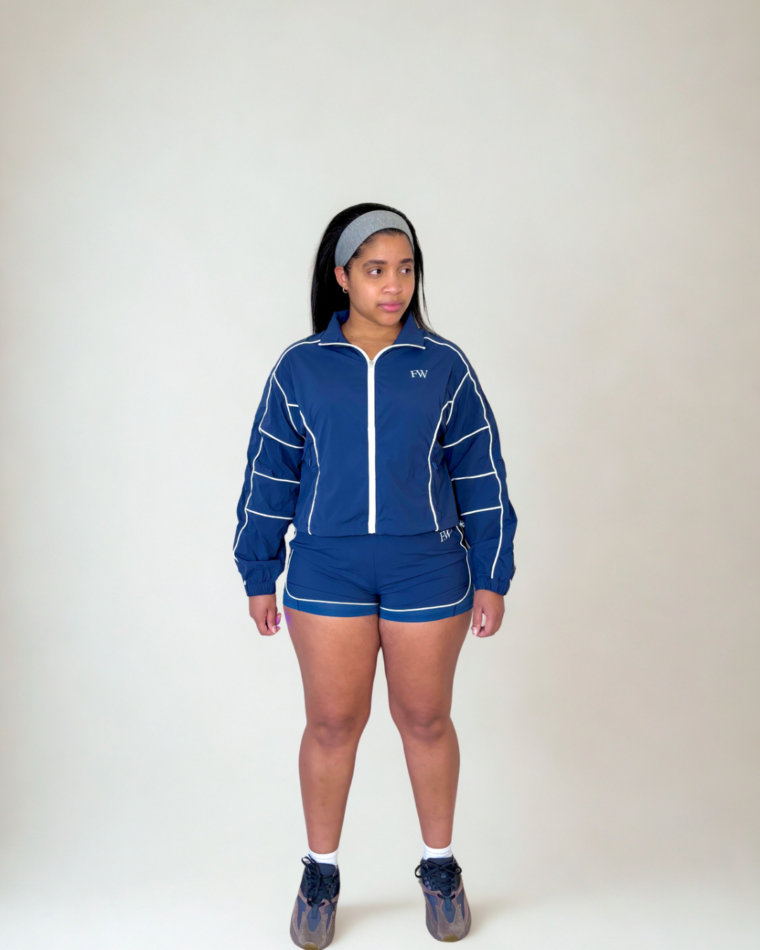 Zip Up Windbreaker Set