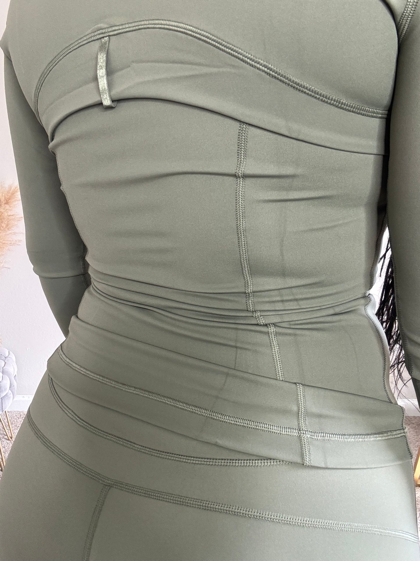 Sage Green Zip Up Set