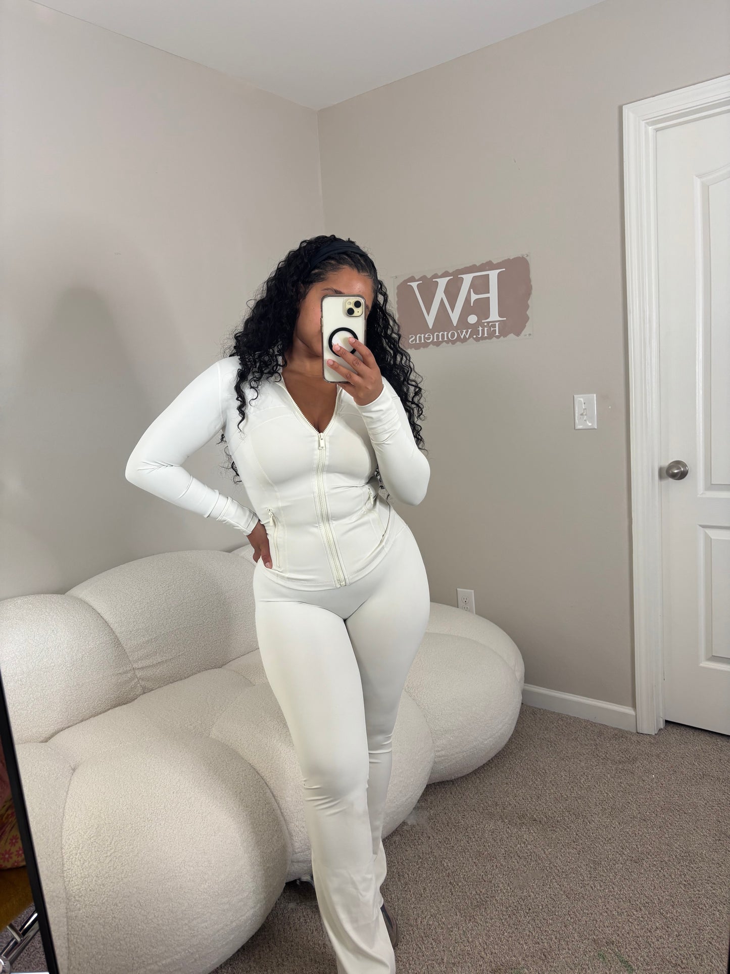 Zip Up Set-Bone