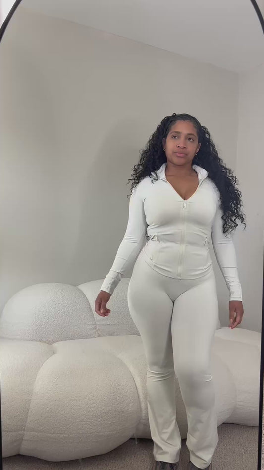 Zip Up Set-Bone
